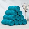 LINENOVA 10 Pack Cotton Face Towels-Teal