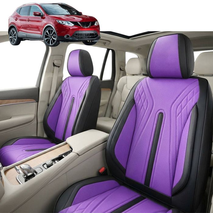 Australian Goose Front Seat Covers for Nissan QASHQAI 2014 - 2021 (J11) - PU Leather, Purple (2pc)