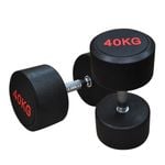 2 Pack of 40kg Commercial Grade Rubber Coated Dumbbell Hand Weight Total 80kg