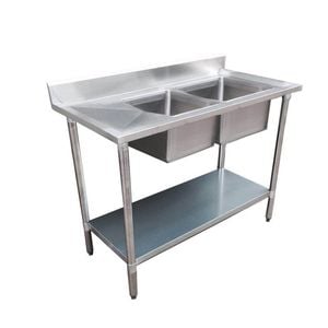 Modular Systems Double Sink Bench Right Handed 1500x700x900mm 1500-7-dsbr