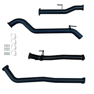 Ignite Exhausts Dpf Back For Toyota Hilux 2.8l Td Gun126r 3" Inch With Straight Pipe Black Aluminised Steel