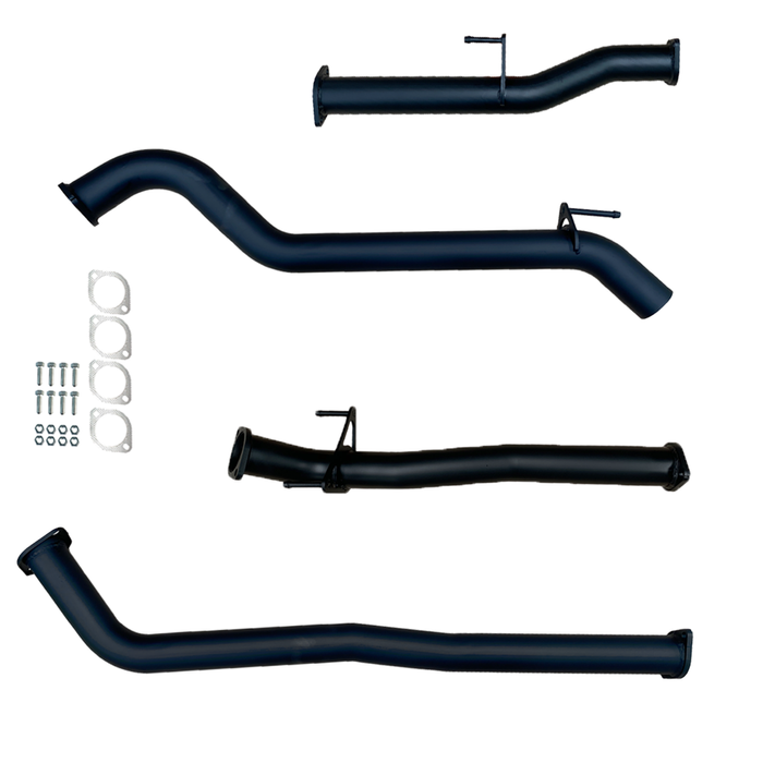 Ignite Exhausts Dpf Back For Toyota Hilux 2.8l Td Gun126r 3" Inch With Straight Pipe Black Aluminised Steel