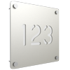 ProtectorAl 280 x 280mm Surfmist ACM Cut Through Custom House Sign