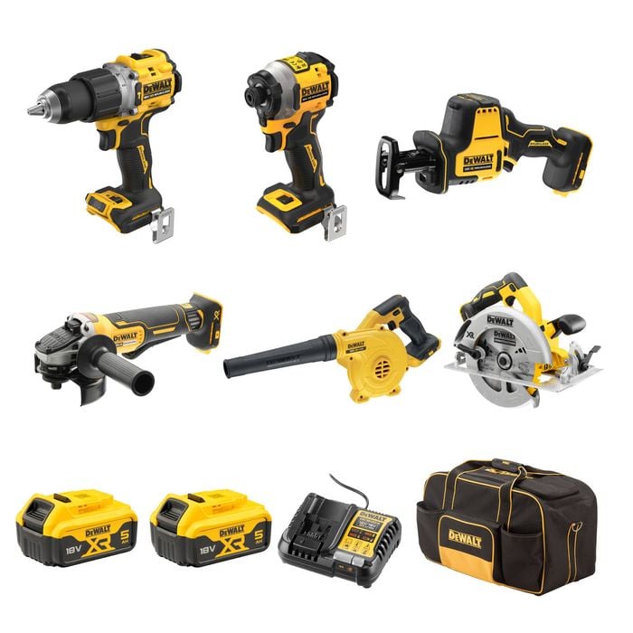 DeWALT 18V XR 5.0Ah 6 Piece Combo Kit DCZ601P2 XE Bunnings Australia