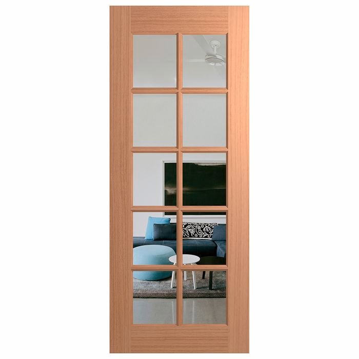 Hume Doors & Timber 720 x 2040 x 35mm Internal Door SPM Lincoln Clear Glass LIN10