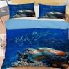 3D Turtle Fish 002 Bedding Set Pillowcases Quilt Duvet Cover Set Queen King