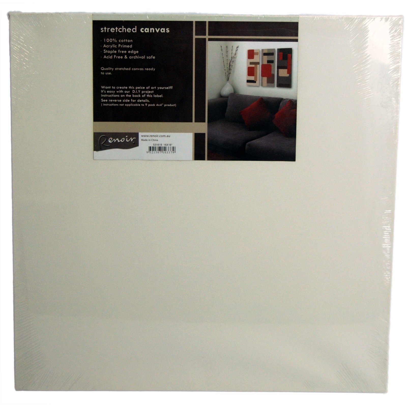 Renoir Wide Profile Stretched Canvas - 406mm x 812mm thumbnail 2