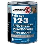 Zinsser Bulls Eye Primer Undercoat Sealer and Stain Blocker - Grey 1L
