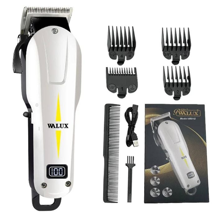 NNEOBA Economical Professional Hair Clipper USB Rechargeable White