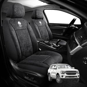 Australian Goose Edition Front Seat Covers for Ford Everest 2022 - Current (UB) - Suede, Universal Fit - Black