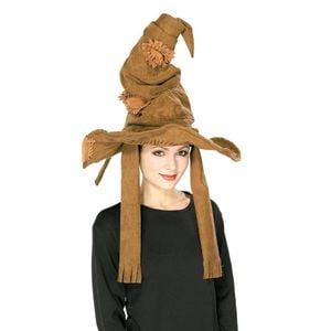 Adult Brown Sorting Hat for Wizard Halloween Costumes and Themed Party Events, ADULT