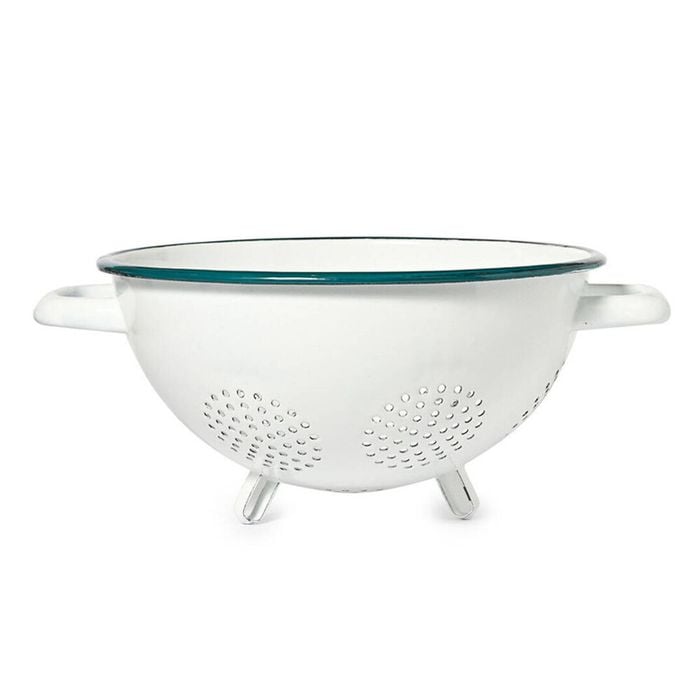 St. Clare Enamel Colander 24cm Seive Basket Vege Pasta Food Strainer White