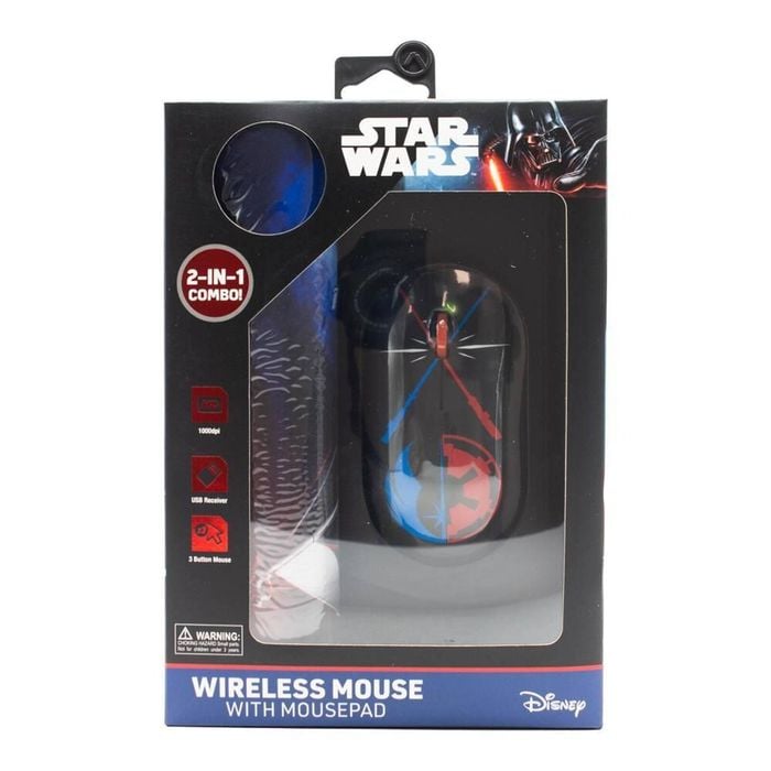 Disney Star Wars Bluetooth Wireless Computer Mouse w/ Mousepad - Mouse