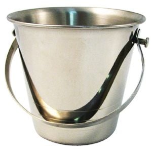 Olympia Mini Chip Bucket With Handle 105mm Stainless Steel Serving Pail