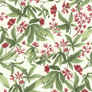 Grandeco 53cm x 10.05m Green & Pink Tropical Wallpaper