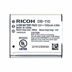 Ricoh Db-110 Battery For Gr Iii Camera
