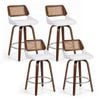 Artiss 60cm Wooden Bar Stools Set Of 4 Swivel Kitchen Counter Stool Chair