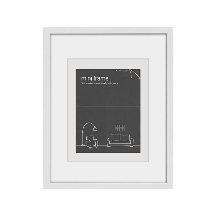 Frames & Hangers Mini Wall Hanging Sleek 21x26cm Postcard Picture Frame White