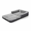 P&P Dark Grey Human Size Dog Bed With Plush Foam Base And Bolster