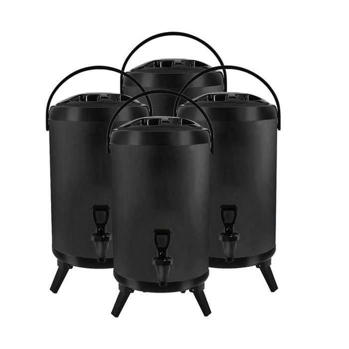 SOGA 4X Stainless Steel Insulated Beverage Dispenser with Tap 16L Black