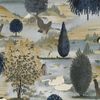 Tundra Navy Ochre Wallpaper. 53cm x 10.05m