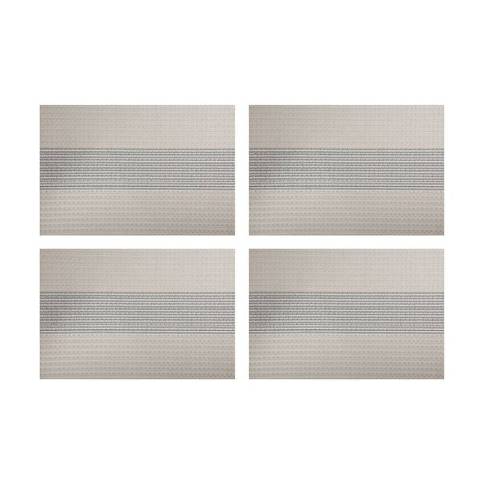 4pk Maxwell & Williams Table Accents Woven Lurex Placemat 45x30cm Cream