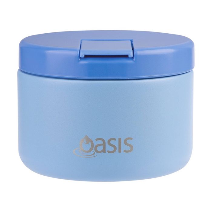Oasis Stainless Steel Double Wall Insulated Food Flask Blue 300ml