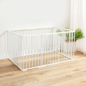 Topet Dog Playpen Enclosure 10 Panel Pet Playpen Fold Exercise Fence Puppy Cage