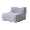 Miuz Armless Lounge Sofa, 1pc Modular Sofa Lounge Chair, Grey Accent Chair