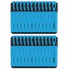 2x 12pc Maped Fluo Neon Highlighter 1-4mm Chisel Nib Inkjet Safe Marker Blue