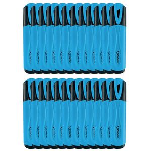 2x 12pc Maped Fluo Neon Highlighter 1-4mm Chisel Nib Inkjet Safe Marker Blue