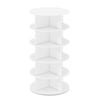 Advwin 5 Tier 360 Rotating Shoe Rack Tower Sneaker Display Stand Book Storage White