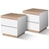 ALFORDSON 2x Bedside Table White