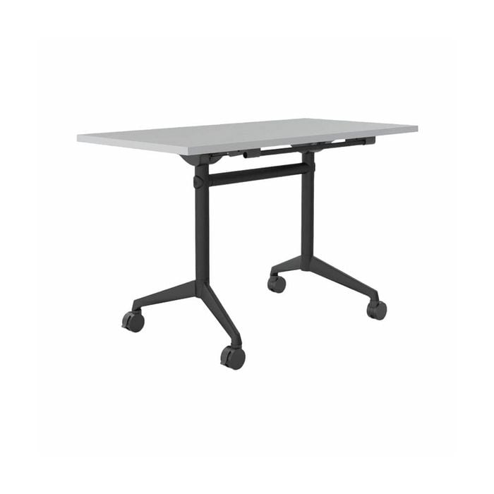 Olg Modulus Flip Table Full Black Frame White Top L1600mm X W600mm