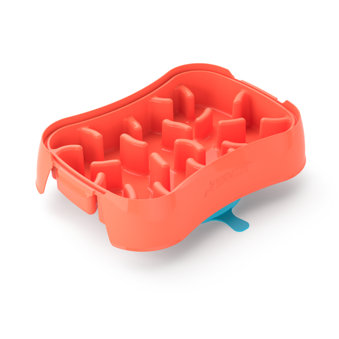 Super Feedy Slow Feeder Dog Bowl - Ocean Red