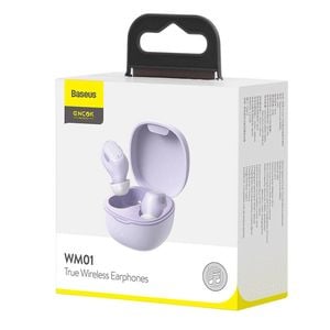 Bluetooth Headphones Wireless Baseus Encok True Noise Reduction Earphones Purple