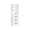 Lugna 2048 x 600 x 380mm White 2 Shelf and 4 Drawer Robe Insert