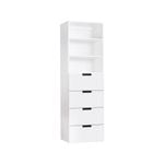 Lugna White 4 Drawer 2 Shelf Insert Kit - To Suit 450 X 580mm Cabinet Shell