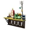 Boyle Shelf Hanging Wall Decor With Hooks Petrol Pump 31cm