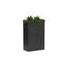 Olg Tempo Tambour Cabinet Narrow Tall With Planter Black W900mm X D450mm X H1400mm