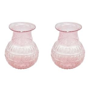 2PK LVD Bud Vase Bubble Glass Home/Lounge Decor Small Gum