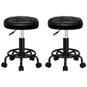 ALFORDSON Salon Stools All Black 2X