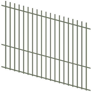 ProtectorAl 1201 - 2400 x 1800mm Pale Eucalypt Raked Up to 15º Batten Pool Fence Panel