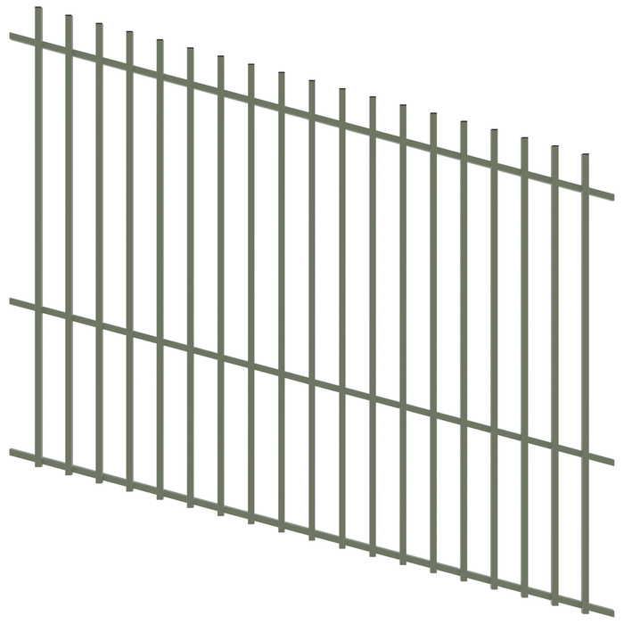 ProtectorAl 1201 - 2400 x 1800mm Pale Eucalypt Raked Up to 15º Batten Pool Fence Panel