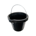 Malloy 12L Black Rubber Bucket