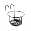 Jack 180mm Black Round Deluxe Balcony Pot Holder