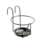Jack 180mm Black Round Deluxe Balcony Pot Holder