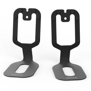 Kanto SU2 Rear-Mounted Desktop Speaker Stands for Small Speakers - Black, Pair