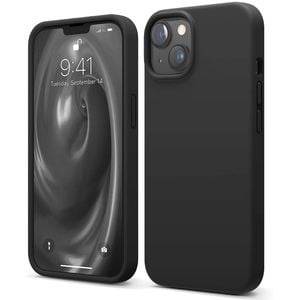 Silicone Phone Case For iPhone 13 Shockproof Microfiber Lining - Black