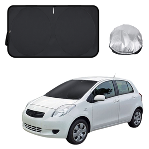 Front Windscreen Sun Shade for Toyota Yaris 2005 - 2010 XP90 - Standard 150 x 85 cm - Black